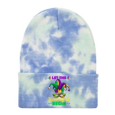 Let The Shenanigans Begin Mardi Gras Gift Meaningful Gift Tie Dye 12in Knit Beanie