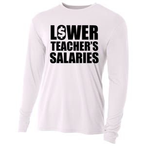 Lower Teacher Salaries Funny Low Pay For Teachers Cooling Performance Long Sleeve Crew