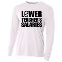 Lower Teacher Salaries Funny Low Pay For Teachers Cooling Performance Long Sleeve Crew