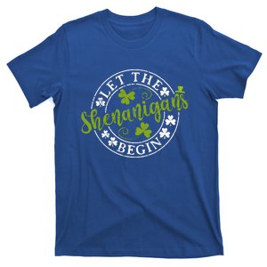 Let The Shenanigans Begin Clovers Shamrocks St Patricks Day T-Shirt