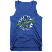 Let The Shenanigans Begin Clovers Shamrocks St Patricks Day Tank Top