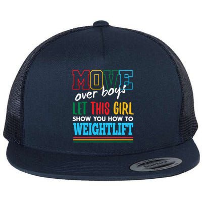 Let This Show You How To Weightlift Funny Weightlifting Gift Flat Bill Trucker Hat