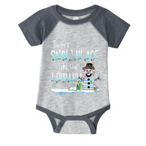 Librarian ThereS Snow Place Like The Library Christmas Snow Infant Baby Jersey Bodysuit