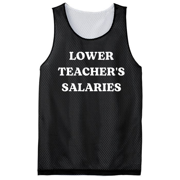 Lower Teacher Salaries Funny Low Pay For Teachers Mesh Reversible Basketball Jersey Tank