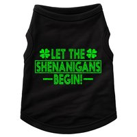 Let The Shenanigans Begin Happy St Patricks Day Shamrock Doggie Tank