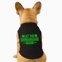 Let The Shenanigans Begin Happy St Patricks Day Shamrock Doggie Tank
