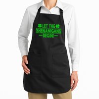Let The Shenanigans Begin Happy St Patricks Day Shamrock Apron
