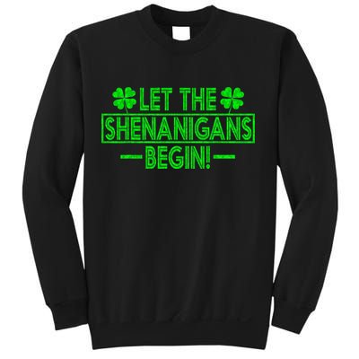 Let The Shenanigans Begin Happy St Patricks Day Shamrock Sweatshirt