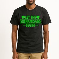 Let The Shenanigans Begin Happy St Patricks Day Shamrock Tall T-Shirt
