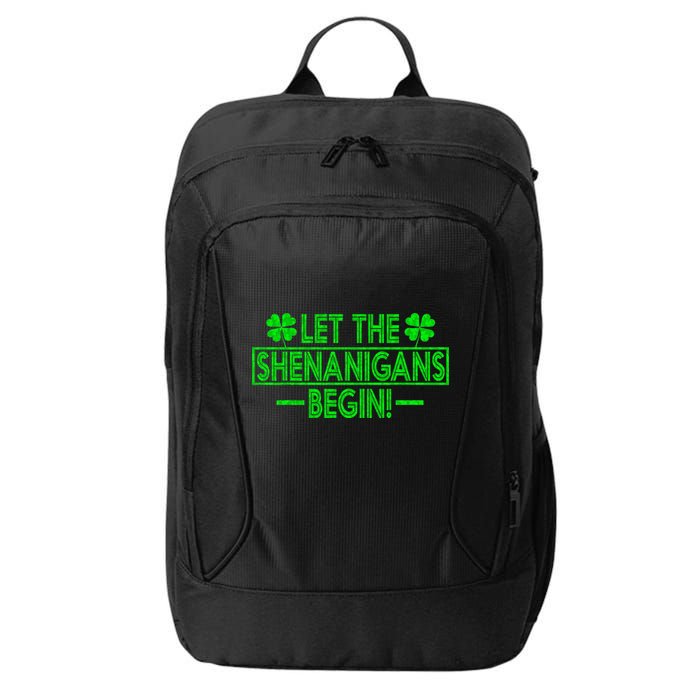 Let The Shenanigans Begin Happy St Patricks Day Shamrock City Backpack
