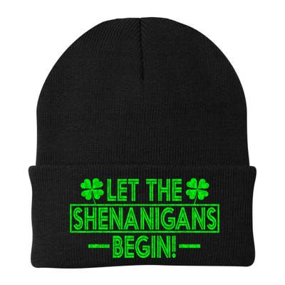 Let The Shenanigans Begin Happy St Patricks Day Shamrock Beanie