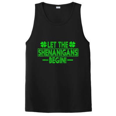 Let The Shenanigans Begin Happy St Patricks Day Shamrock PosiCharge Competitor Tank
