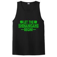 Let The Shenanigans Begin Happy St Patricks Day Shamrock PosiCharge Competitor Tank