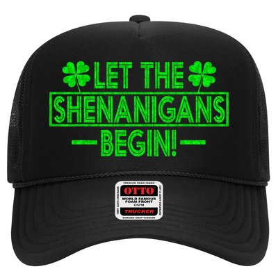 Let The Shenanigans Begin Happy St Patricks Day Shamrock Trucker Hat