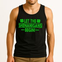 Let The Shenanigans Begin Happy St Patricks Day Shamrock Tank Top