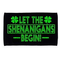 Let The Shenanigans Begin Happy St Patricks Day Shamrock Microfiber Hand Towel