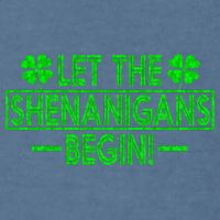 Let The Shenanigans Begin Happy St Patricks Day Shamrock Garment-Dyed Sweatshirt