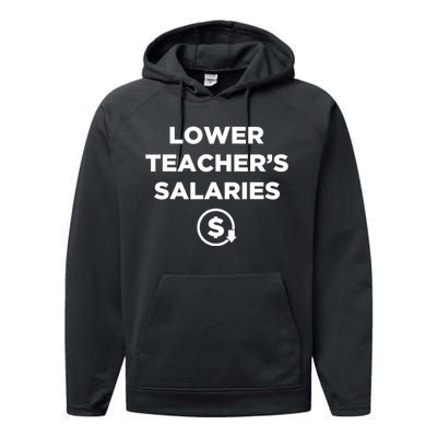 Lower Teacher Salaries Funny Low Pay For Teachers Performance Fleece Hoodie