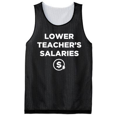 Lower Teacher Salaries Funny Low Pay For Teachers Mesh Reversible Basketball Jersey Tank