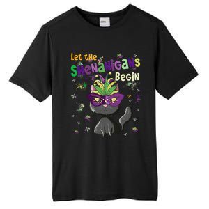 Let The Shenanigans Begin Funny Black Cat Lover Mardi Gras Gift Tall Fusion ChromaSoft Performance T-Shirt