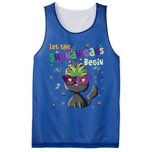 Let The Shenanigans Begin Funny Black Cat Lover Mardi Gras Gift Mesh Reversible Basketball Jersey Tank