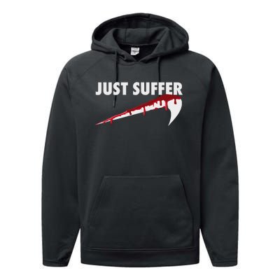 Left To Suffer Just Suffer Art Prints Performance Fleece Hoodie