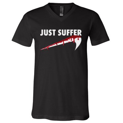 Left To Suffer Just Suffer Art Prints V-Neck T-Shirt