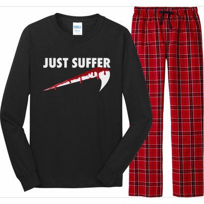 Left To Suffer Just Suffer Art Prints Long Sleeve Pajama Set