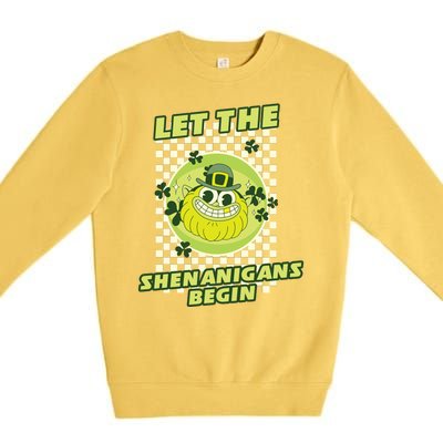 Let The Shenanigans Begin St Patricks Day Outfit Premium Crewneck Sweatshirt