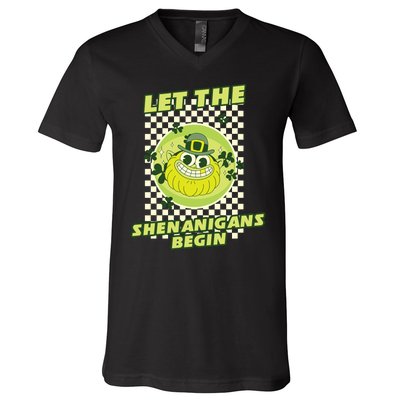 Let The Shenanigans Begin St Patricks Day Outfit V-Neck T-Shirt