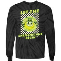 Let The Shenanigans Begin St Patricks Day Outfit Tie-Dye Long Sleeve Shirt