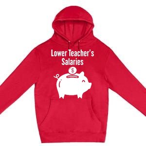 Lower Teacher Salaries . Release Teacher Salary Premium Pullover Hoodie