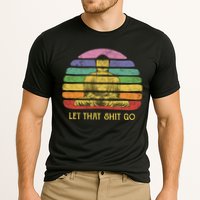 Let That Shitgiftgo Buddha Great Gift Funny Meditating Budda Budha Cooling Performance Crew T-Shirt