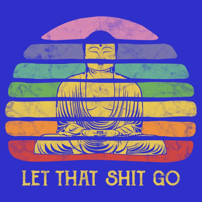 Let That Shitgiftgo Buddha Great Gift Funny Meditating Budda Budha Visor