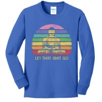 Let That Shitgiftgo Buddha Great Gift Funny Meditating Budda Budha Kids Long Sleeve Shirt