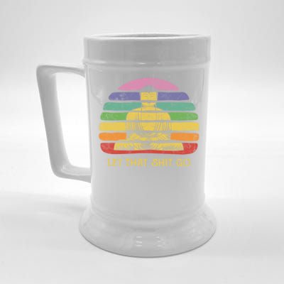 Let That Shitgiftgo Buddha Great Gift Funny Meditating Budda Budha Beer Stein