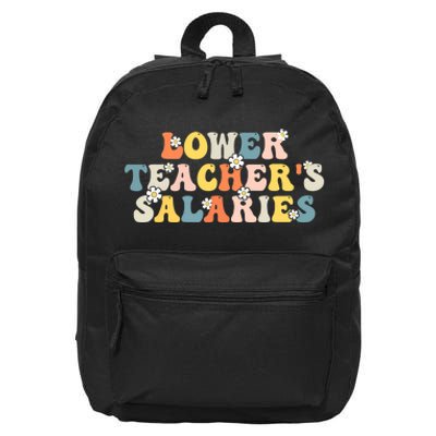 Lower Teacher's Salaries Retro Teacher 16 in Basic Backpack