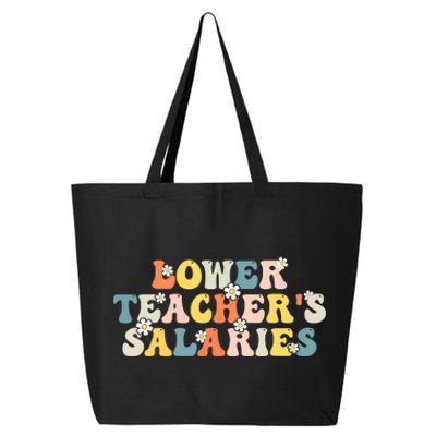 Lower Teacher's Salaries Retro Teacher 25L Jumbo Tote