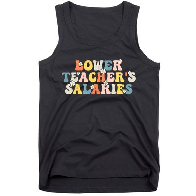 Lower Teacher's Salaries Retro Teacher Tank Top