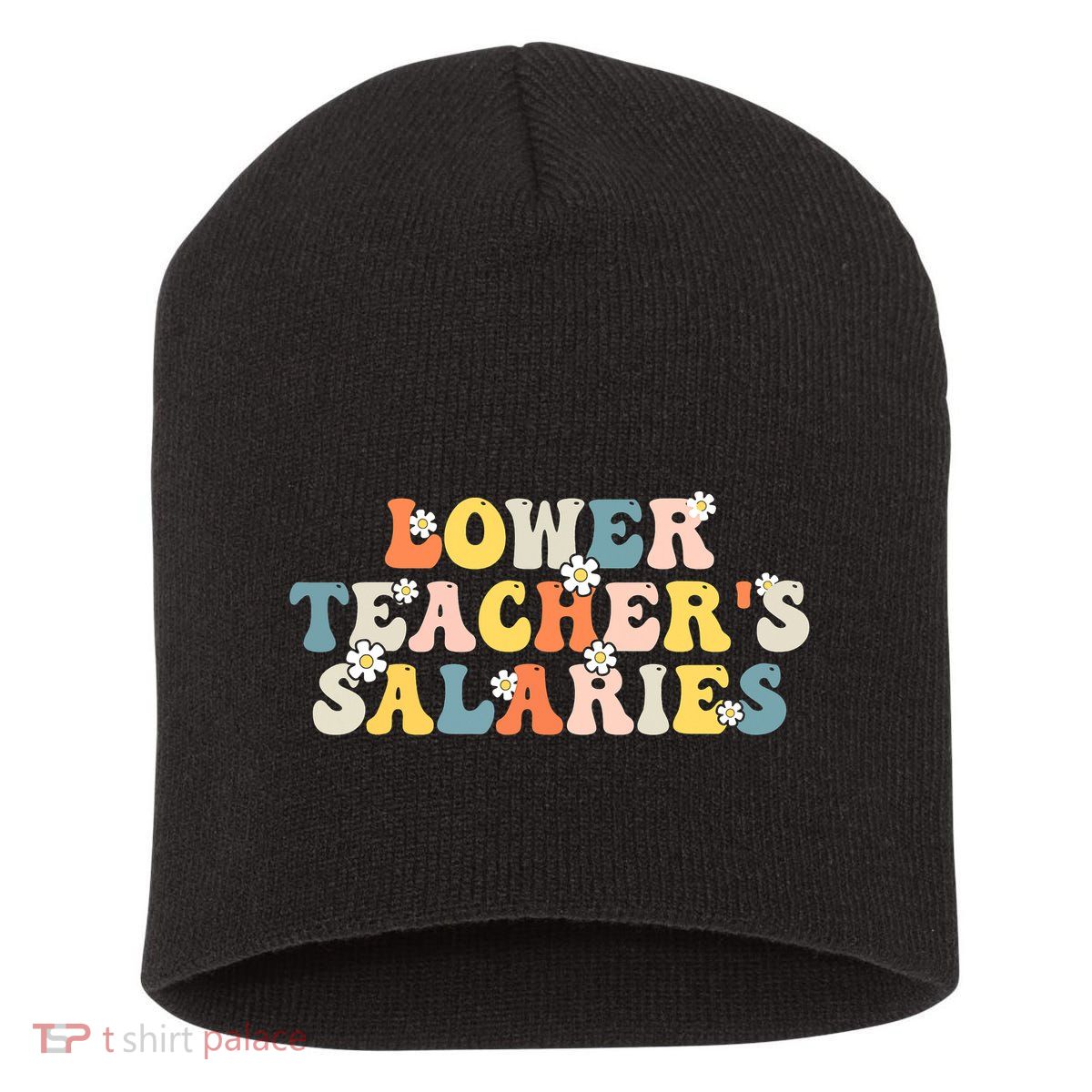 Lower Teacher's Salaries Retro Teacher Short Acrylic Beanie