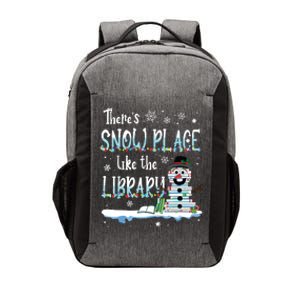 Librarian Theres Snow Place Like The Library Christmas Snow Vector Backpack