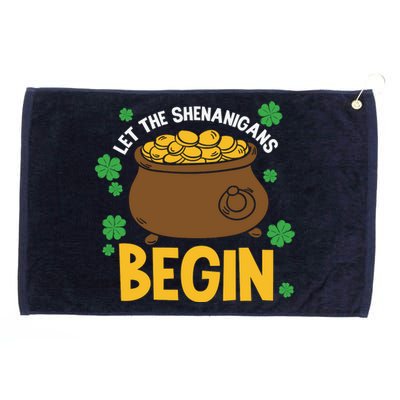 Let The Shenanigans Begin Funny St Patricks Day Grommeted Golf Towel