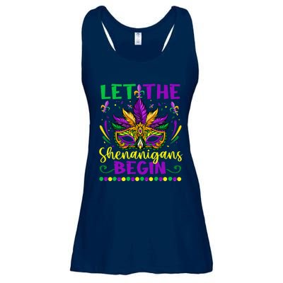 Let The Shenanigans Begin Funny Mardi Gras Ladies Essential Flowy Tank