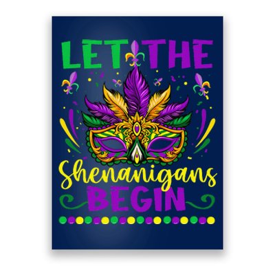 Let The Shenanigans Begin Funny Mardi Gras Poster