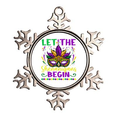 Let The Shenanigans Begin Funny Mardi Gras Metallic Star Ornament