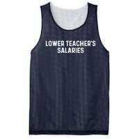 Lower Teacher Salaries Hoodie Mesh Reversible Basketball Jersey Tank