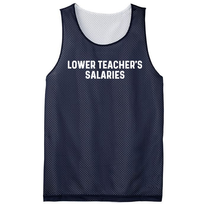 Lower Teacher Salaries Hoodie Mesh Reversible Basketball Jersey Tank