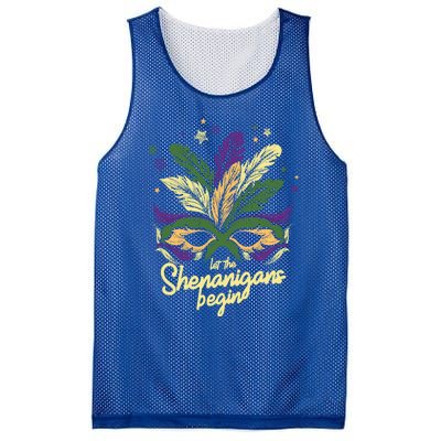 Let The Shenanigan Begin Masquerade Mardi Gras Meaningful Gift Mesh Reversible Basketball Jersey Tank