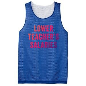 Lower Teacher Salaries Gift Mesh Reversible Basketball Jersey Tank