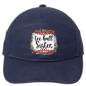 Leopard Teeball Sister Tball Mom MotherS Day 7-Panel Snapback Hat